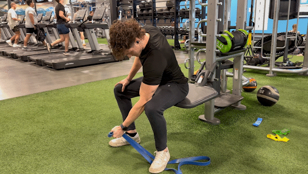 Concentration Curl with Resistance Bands